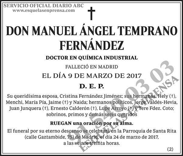 Manuel Ángel Temprano Fernández